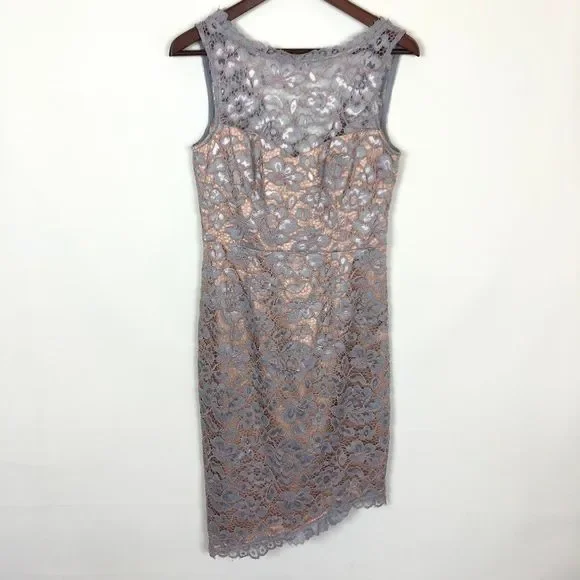 Eliza J | Dresses | Eliza J Blue Lace Sleeveless Asymmetrical Dress |  Poshmark